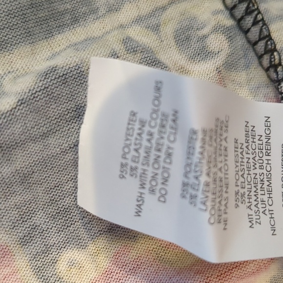 Boohoo Plus Baroque Print Oversized Red Blue Gold Short Sleeve Tee size 18 - Picture 4 of 5